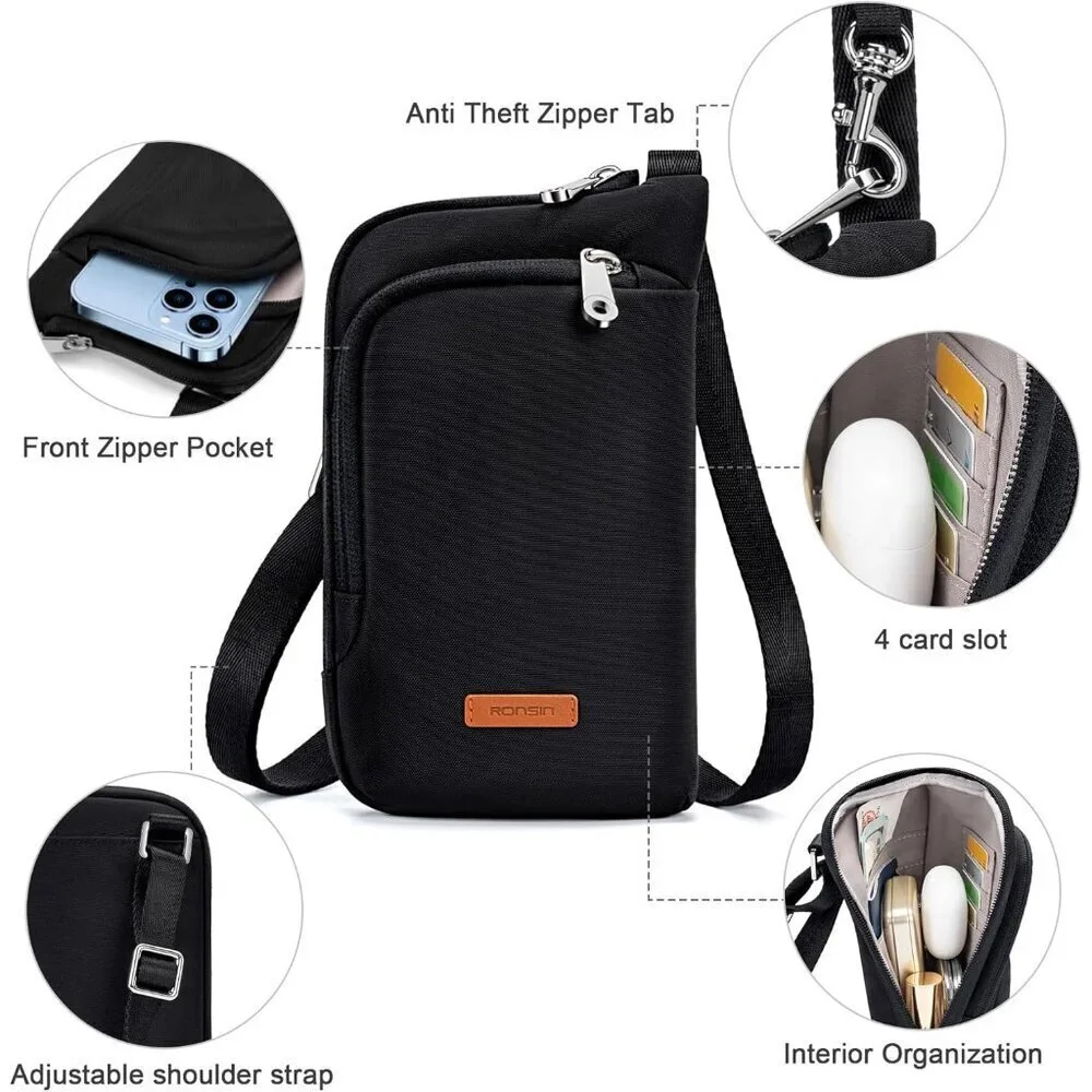 Women Nylon Crossbody Bag Small Travel Purse Wallet Phone Organizer